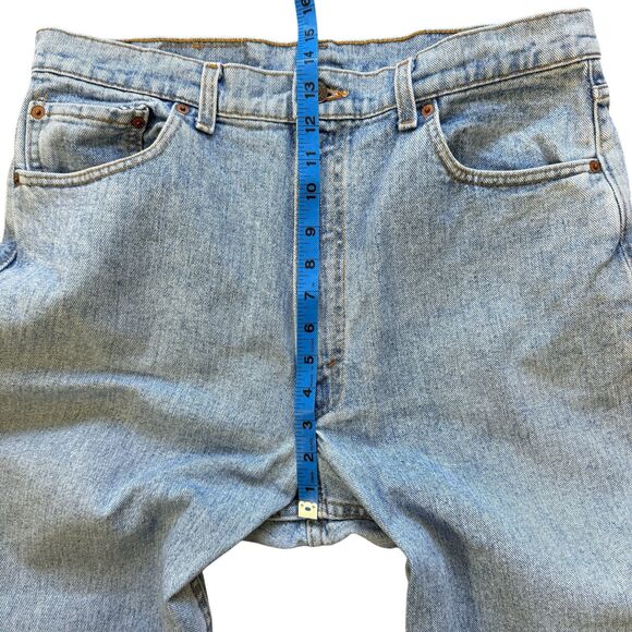 VINTAGE Levis 554 Jeans Mens 36 x 34 Blue Denim Relaxed Straight USA 90s Y2K - Picture 10 of 14